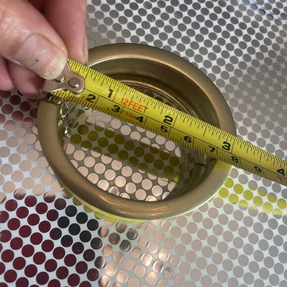 Vintage Metal Yellow Hinged Heavy Bangle Bracelet Gold Trim B#18 - Picture 8 of 10